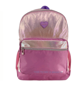 Ghiozdan scolar fete cu 2 compartimente Roz 01.png