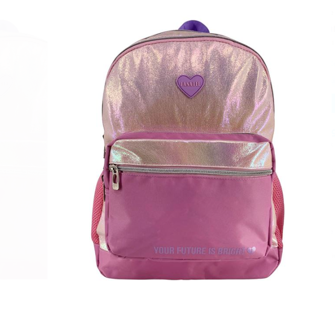 Ghiozdan scolar fete cu 2 compartimente Roz 01.png