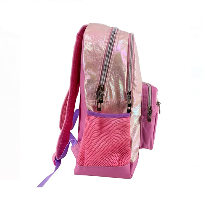 Ghiozdan scolar fete cu 2 compartimente Roz 04.png