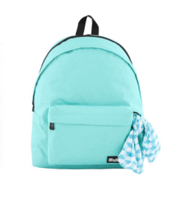 Ghiozdan scolar fete cu 2 compartimente Turcoaz 01.png