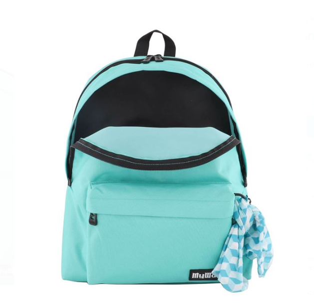 Ghiozdan scolar fete cu 2 compartimente Turcoaz 04.png