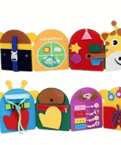 Joc de tip Montessori Carte senzoriala din fetru Busy Bord 3 ani 02.png