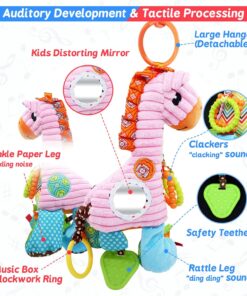 Jucarie dentitie si muzicala pentru bebelusi Girafa roz 6 luni 03.jpg