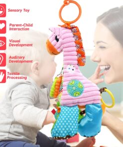 Jucarie dentitie si muzicala pentru bebelusi Girafa roz 6 luni 07.jpg