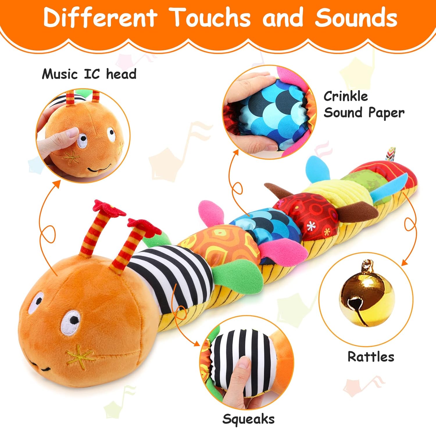 Jucarie moale si senzoriala pentru bebelusi Omida 0 luni 03.jpg