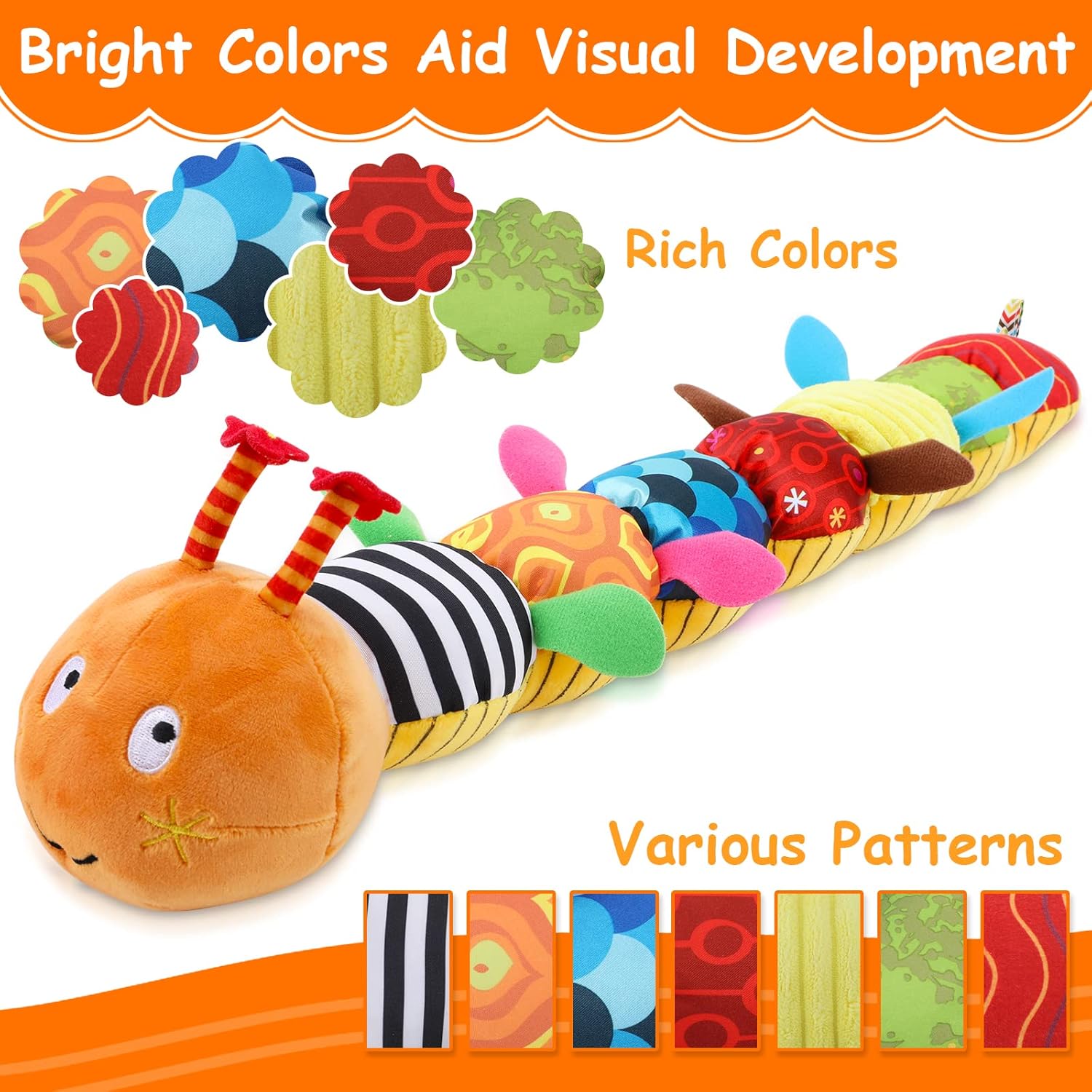 Jucarie moale si senzoriala pentru bebelusi Omida 0 luni 04.jpg