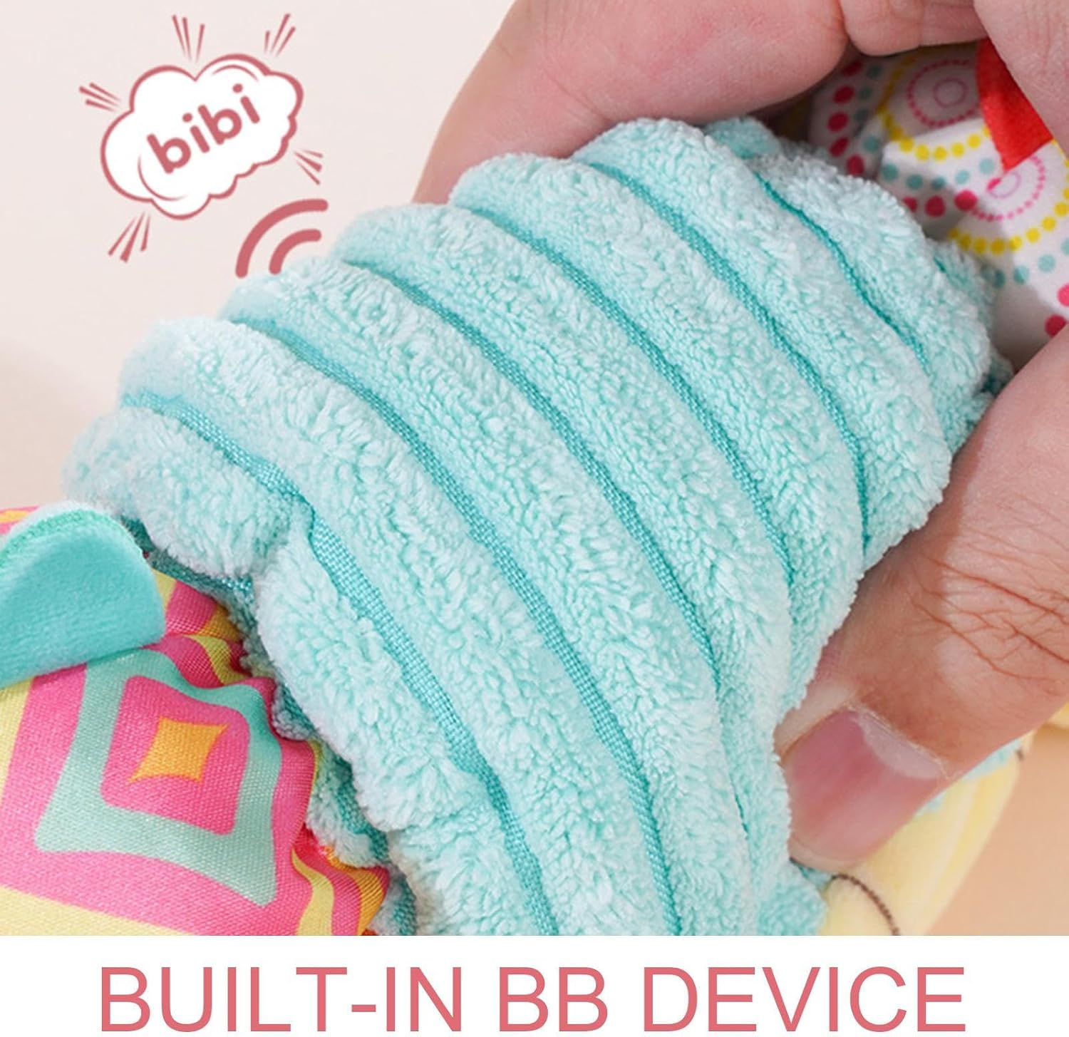 Jucarie multifunctionala de plus pentru bebelusiCameleon roz 0 luni 02.jpg