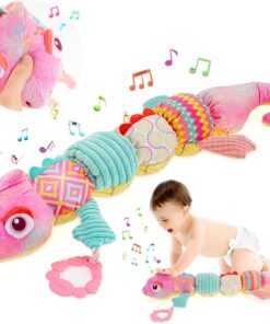 Jucarie multifunctionala de plus pentru bebelusiCameleon roz 0 luni 03.jpg