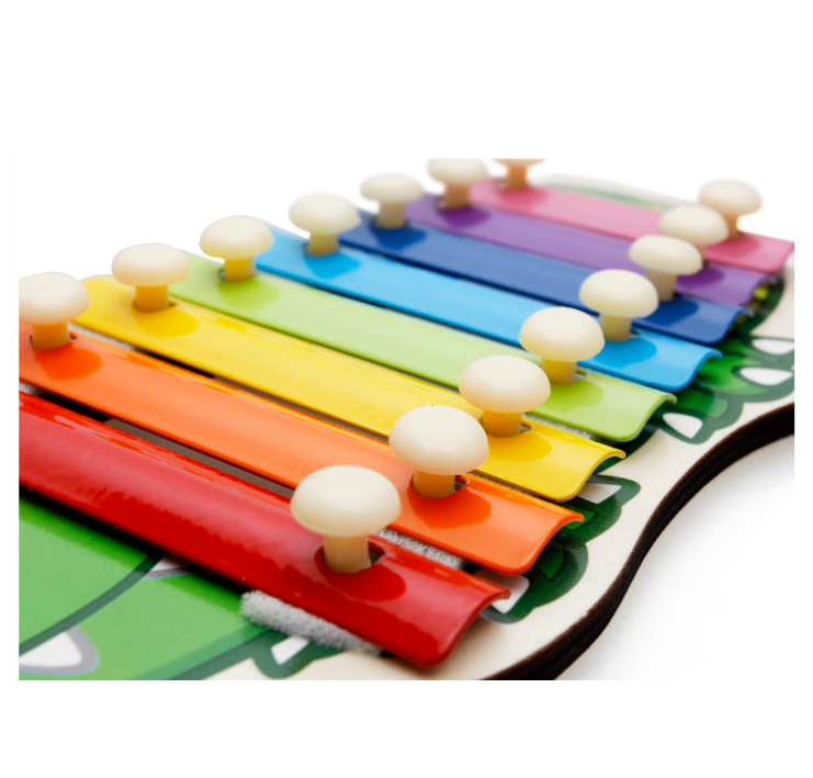 Jucarie muzicala Xilofon din lemn 8 note muzicale 02.png