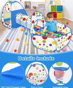 Loc de joaca pentru copii cu tunel si cort 310x114 cm 04.jpg