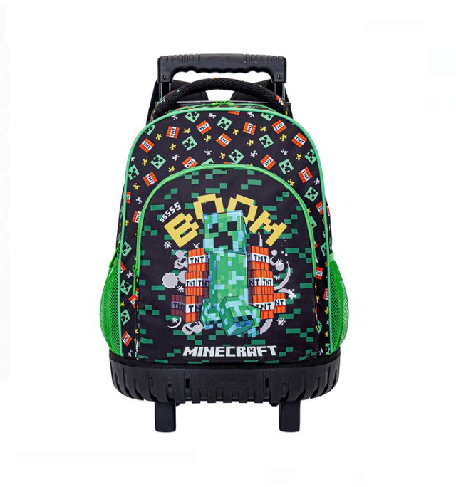 Ghiozdan Troler scoala pentru baieti Minecraft 2 compartimente 001.png