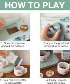 Joc de rol Aparat de cafea si cana din lemn pentru copii 3 ani 04.jpg