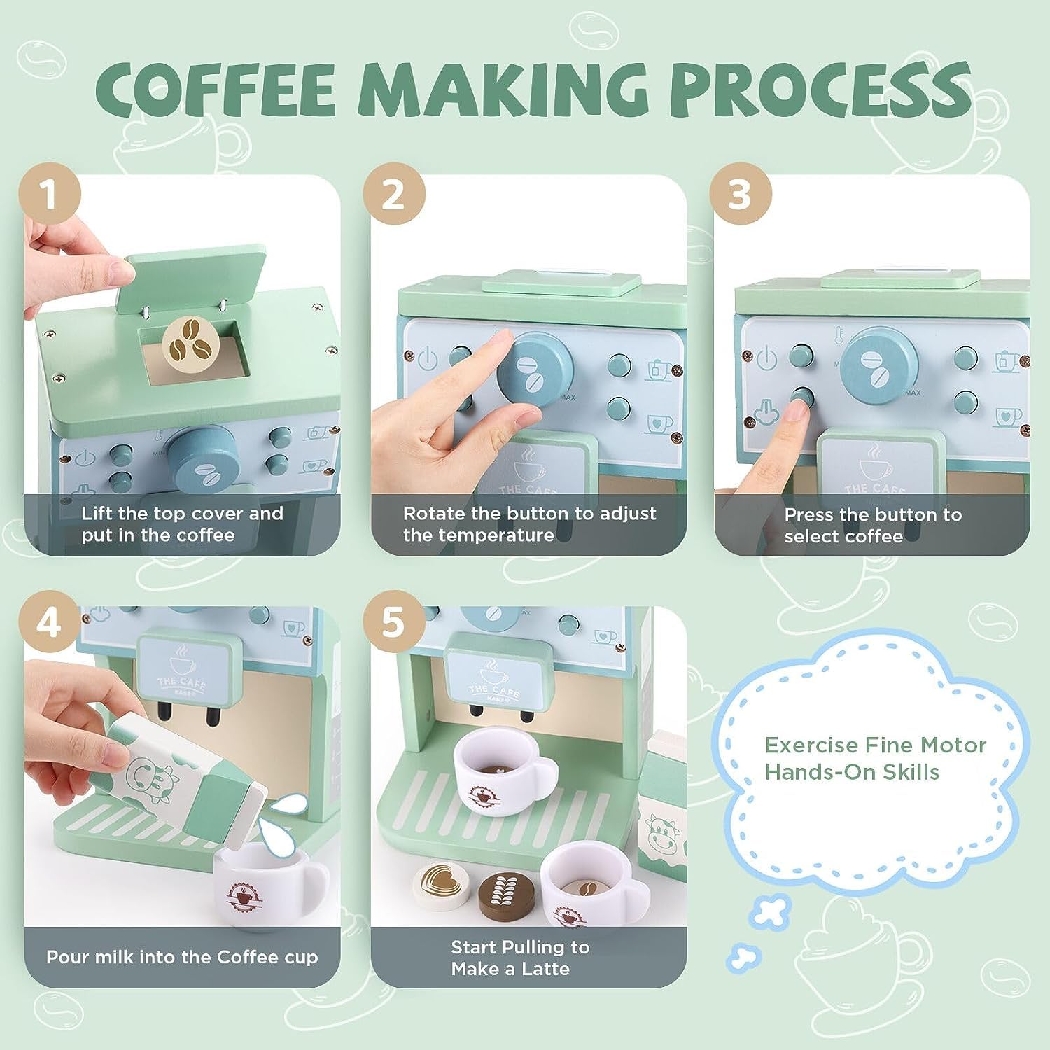 Joc de rol Aparat de cafea si cana din lemn pentru copii 3 ani 11.jpg