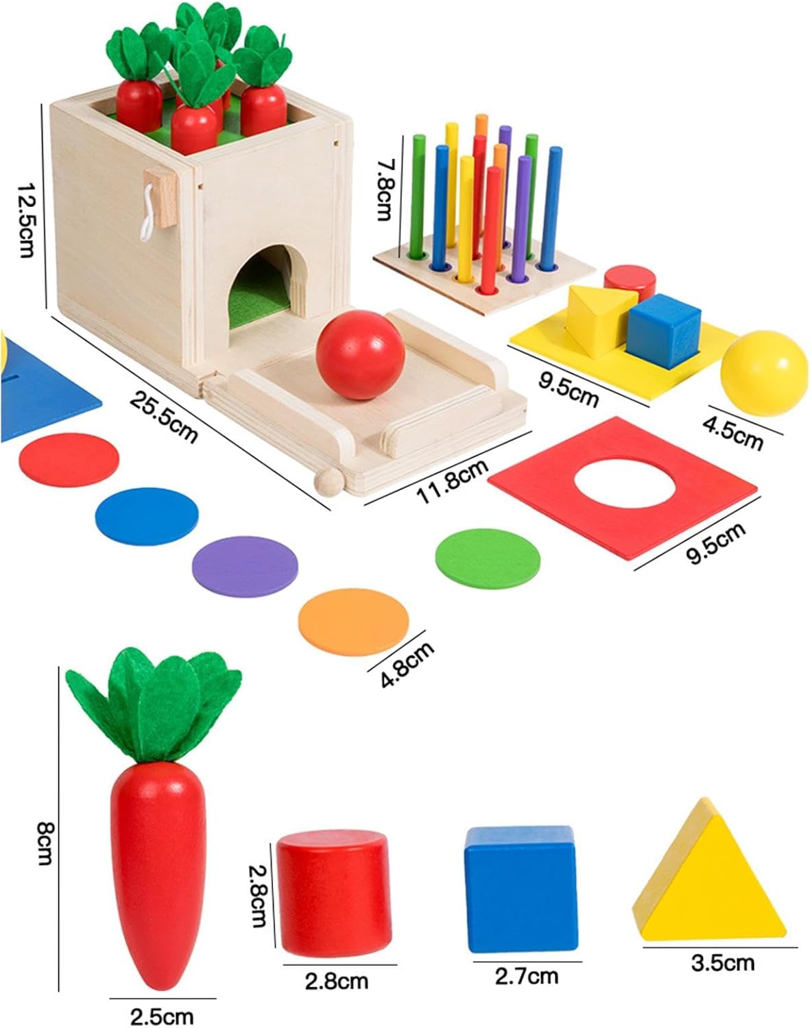 Joc din lemn de tip Montessori Set cilindri colorati 04.jpg