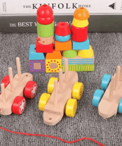 Joc educativ Trenulet din lemn joc de stivuire 02.png