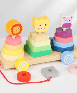 Jucarie educativa din lemn 3 turnuri de stivuire 3 ani 01.png