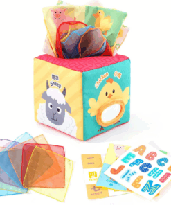 Jucarie senzoriala bebe Cutia cu batiste 0 luni 030.png