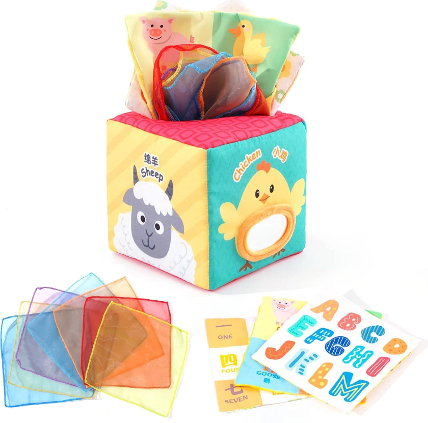 Jucarie senzoriala bebe Cutia cu batiste 0 luni 030.png