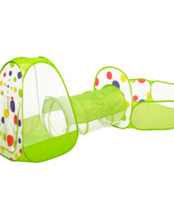 Loc de joaca pentru copii cu tunel si cort 310x114 cm verde 01.jpeg
