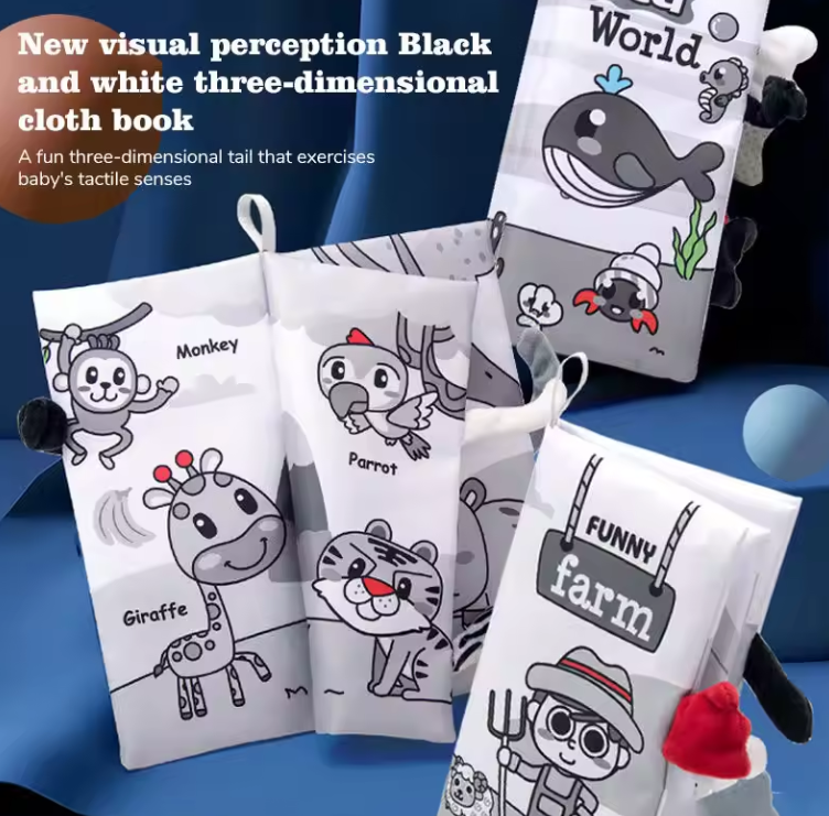 Set 6 carti textile si senzoriale pentru bebelusi 0 luni Alb negru 07.png