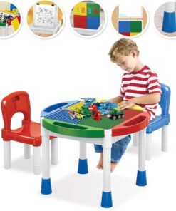 Set masa si 2 scaune Masuta pentru activitati si lego 02.jpg