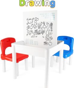 Set masa si 2 scaune Masuta pentru activitati si lego 03.jpg