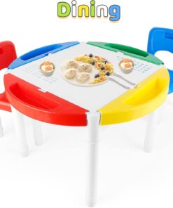 Set masa si 2 scaune Masuta pentru activitati si lego 04.jpg