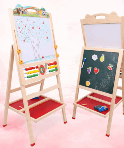 Tabla din lemn magnetica cu 2 suprafete de scris si desenat 90 cm 01.png