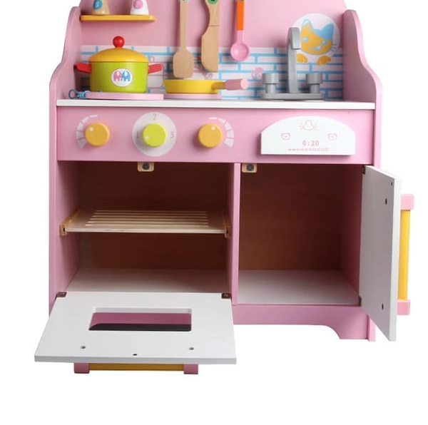 Bucatarie din lemn cu ustensile pentru copii 63 cm 3 ani 03.png