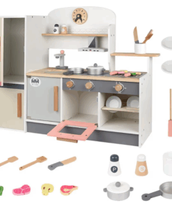 Bucatarie din lemn cu ustensile pentru copii 65 cm 3 ani 01.png