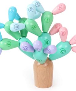 Cactus Joc din lemn de constructie si echilibru 3 ani Pastel 01.jpg
