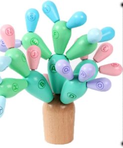 Cactus Joc din lemn de constructie si echilibru 3 ani Pastel 02.jpg