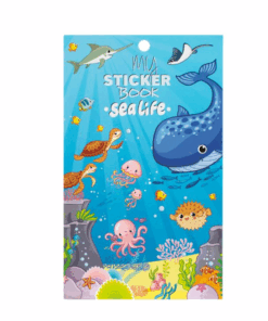 Carte cu autocolante, 6 file, Animale marine 01