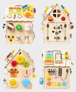 Casuta senzoriala cu activitati Montessori Busy Board 45 cm 3 ani 09.jpg