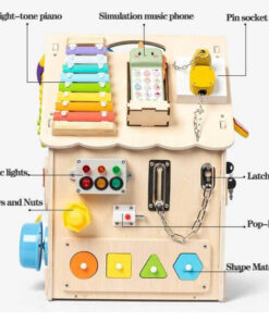 Casuta senzoriala cu activitati Montessori Busy Board 45 cm 3 ani 11.jpg