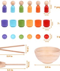 Joc de tip Montessori din lemn Seturi de cilindri de potrivire culori 24 piese 05.jpg