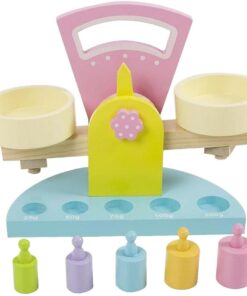 Joc educativ Montessori Balanta cu greutati din lemn 3 ANI 03.jpg