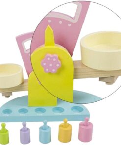 Joc educativ Montessori Balanta cu greutati din lemn 3 ANI 04.jpg