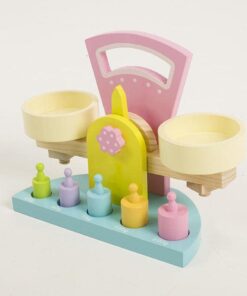 Joc educativ Montessori Balanta cu greutati din lemn 3 ANI 06.jpg