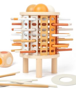 Joc montessori de societate Joc de echilibru cu bete si bile 3 ani 01.jpg