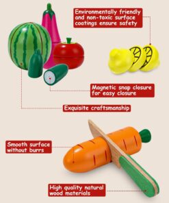 Ladita cu 14 fructe si legume de feliat din lemn cu magnet 3 ani 03.jpg