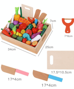 Ladita cu 30 fructe si legume de feliat din lemn 3 ani 05.png