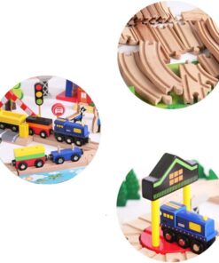 Orasel cu circuit auto si feroviar din lemn cu 108 de piese 3 ANI 02.jpg