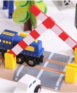 Orasel cu circuit auto si feroviar din lemn cu 108 de piese 3 ANI 05.jpg