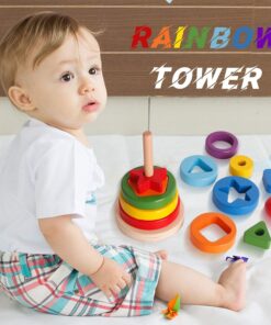 Piramida Montessori Curcubeu sortator cu forme geometrice 3 ANI 07.jpg