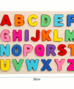 Puzzle incastru din lemn cu imagine de asociere Litere 3D 001.png