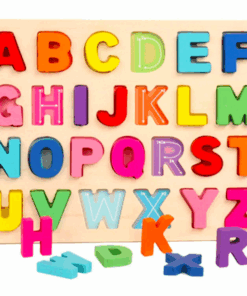 Puzzle incastru din lemn cu imagine de asociere Litere 3D 003.png