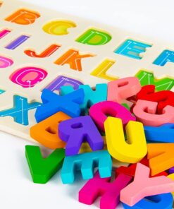 Puzzle incastru din lemn cu imagine de asociere Litere 3D 02.jpg