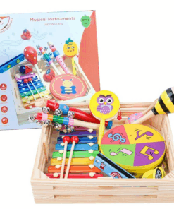 Set 9 instrumente muzicale din lemn pentru copii 3 ani 003.png