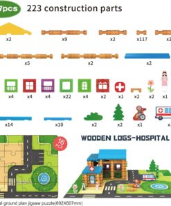 Set de constructie 3 D din lemn 239 piese Spital 3 ani 06.jpg
